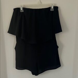She + Sky Elegant Black Romper